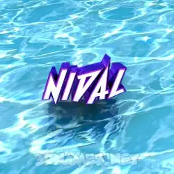 nidal in Water style - 3D name wallpaper