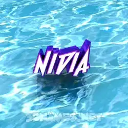 nidia in Water style - 3D name wallpaper
