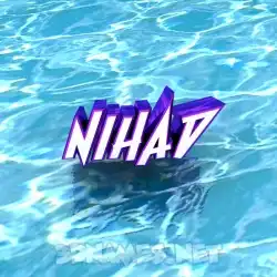 nihad in Water style - 3D name wallpaper