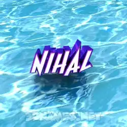 nihal in Water style - 3D name wallpaper