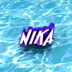 nika in Water style - 3D name wallpaper