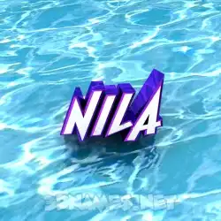 nila in Water style - 3D name wallpaper