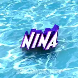 nina in Water style - 3D name wallpaper