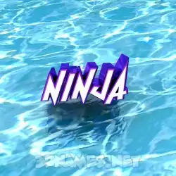 ninja in Water style - 3D name wallpaper