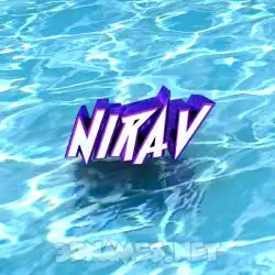 nirav in Water style - 3D name wallpaper