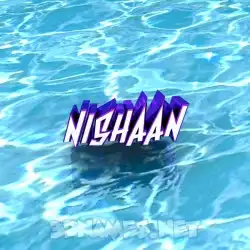 nishaan in Water style - 3D name wallpaper