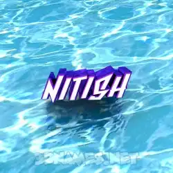 nitish in Water style - 3D name wallpaper