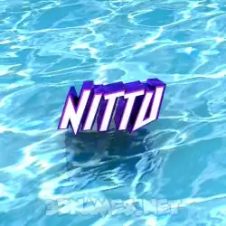 nittu in Water style - 3D name wallpaper