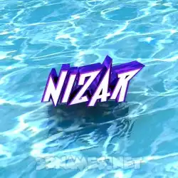 nizar in Water style - 3D name wallpaper