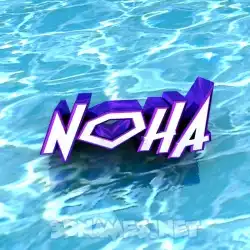 noha in Water style - 3D name wallpaper