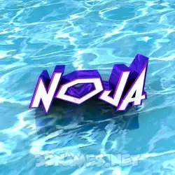 noja in Water style - 3D name wallpaper