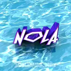 nola in Water style - 3D name wallpaper
