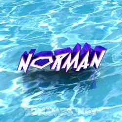 norman in Water style - 3D name wallpaper