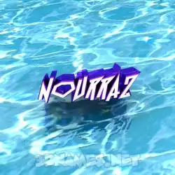 nourraz in Water style - 3D name wallpaper