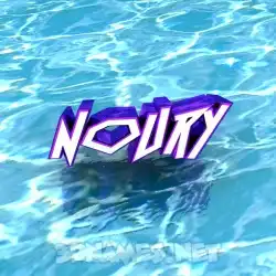 noury in Water style - 3D name wallpaper