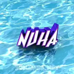 nuha in Water style - 3D name wallpaper
