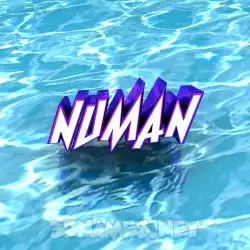 numan in Water style - 3D name wallpaper