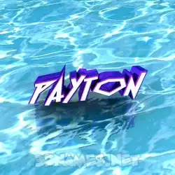 payton in Water style - 3D name wallpaper