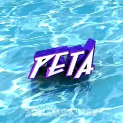 peta in Water style - 3D name wallpaper