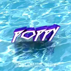 poppy in Water style - 3D name wallpaper