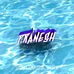 pranesh in Water style - 3D name wallpaper