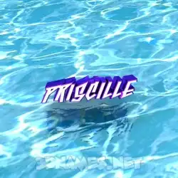 priscille in Water style - 3D name wallpaper