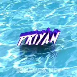 priyan in Water style - 3D name wallpaper