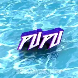 pupu in Water style - 3D name wallpaper