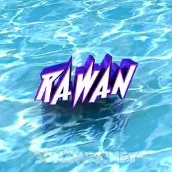 rawan in Water style - 3D name wallpaper