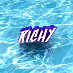 richy in Water style - 3D name wallpaper
