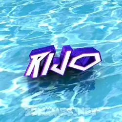 rijo in Water style - 3D name wallpaper