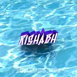 rishabh in Water style - 3D name wallpaper