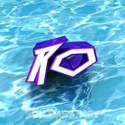 ro in Water style - 3D name wallpaper