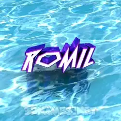 romil in Water style - 3D name wallpaper