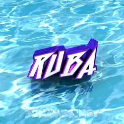 ruba in Water style - 3D name wallpaper