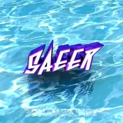 saeer in Water style - 3D name wallpaper
