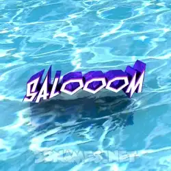 salooom in Water style - 3D name wallpaper
