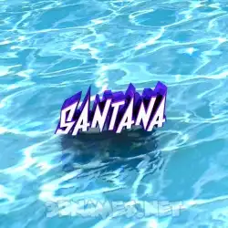 santana in Water style - 3D name wallpaper