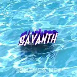 savanth in Water style - 3D name wallpaper