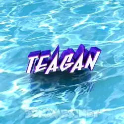 teagan in Water style - 3D name wallpaper