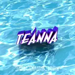 teanna in Water style - 3D name wallpaper