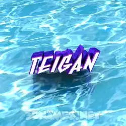 teigan in Water style - 3D name wallpaper