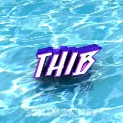 thib in Water style - 3D name wallpaper