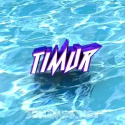 timur in Water style - 3D name wallpaper
