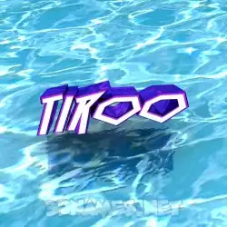 tiroo in Water style - 3D name wallpaper
