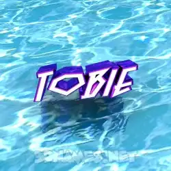 tobie in Water style - 3D name wallpaper
