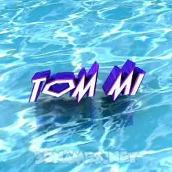 tom mi in Water style - 3D name wallpaper