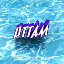 uttam in Water style - 3D name wallpaper