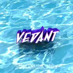 vedant in Water style - 3D name wallpaper