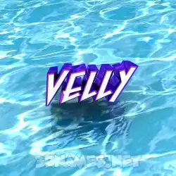 velly in Water style - 3D name wallpaper